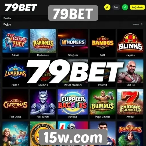 Variedade de jogos disponíveis no 79BET